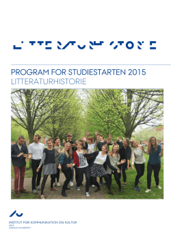 program for studiestarten 2015 - Studerende