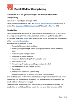 ERC Guidelines 2015 Dansk resume