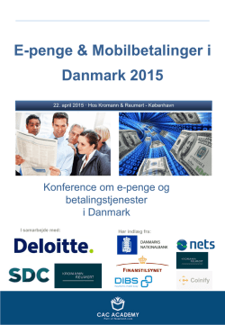 E-penge & Mobilbetalinger i Danmark 2015
