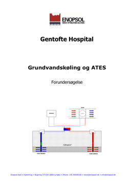 Ansøgning til etablering af ATES anlæg på Gentofte Hospital