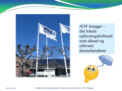 AOF Amager – det lokale oplysningsforbund som