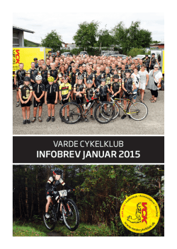 Infobrev fra Varde Cykelklub Januar 2015, som PDF her