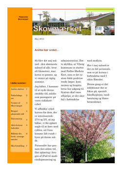 Skovmærket Maj 2015 pdf - Plejecenter Skovvænget