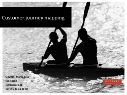 Customer journey mapping - Customer Experience 2015