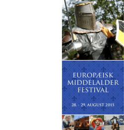 Program 2015 - Europæisk Middelalder Festival