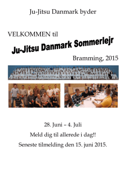 Invitation Sommerlejr 2015 - Dansk Judo og Ju