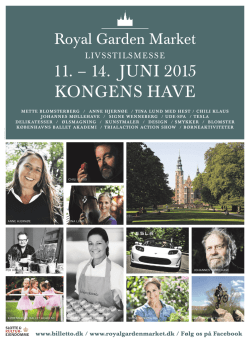 11. – 14. JUNI 2015 KONGENS HAVE