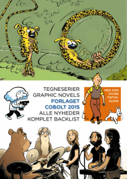 TEGNESERIER GRAPHIC NOVELS FORLAGET COBOLT 2015