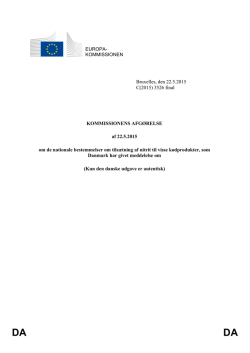 Kommissionens beslutning 2015/3526