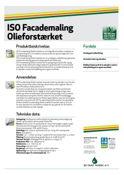 ISO Facademaling Olieforstærket