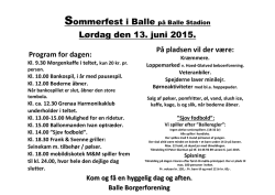 Sommerfest i Balle på Balle Stadion Lørdag den 13. juni 2015.