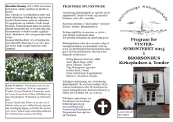 Program for VINTER - Løgumkloster Kirke