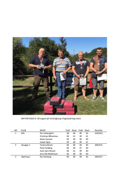 DM FOR HOLD D. 09 august på Vordingborgs Flugtskydnings bane