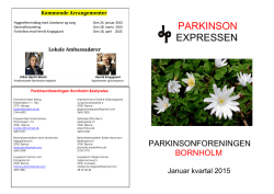 LÆS MERE: Parkinson Expressen, januar 2015