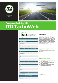 TransportIT - TachoWeb - Brugervejledning - August 2015.indd