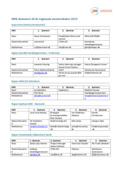 HHX-dommere til de regionale mesterskaber 2015