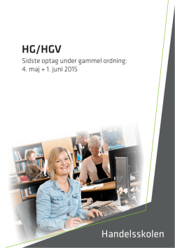 Brochure HGV 1 årig efter gammel ordning.