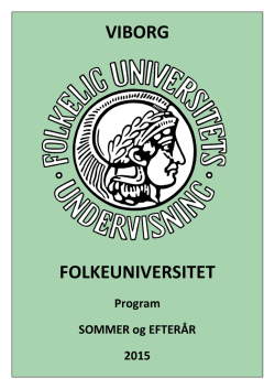 Viborg efteraar 2015 - Folkeuniversitetet