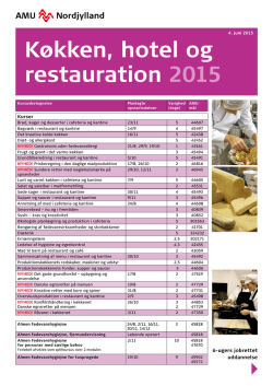 Køkken, hotel og restauration 2015
