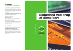 ITD - Sikkerhed ved brug af dieselkort