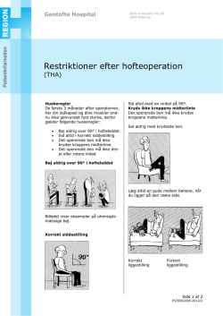 Restriktioner efter hofteoperation