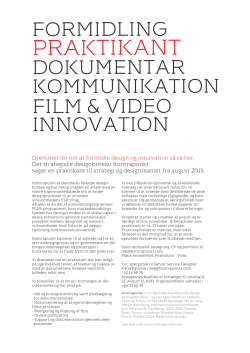 formidling dokumentar kommunikation film & video