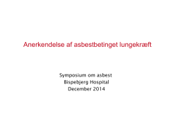 Anerkendelse af asbestbetinget lungekræft