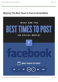 What Are The Best Times to Post on Social Media