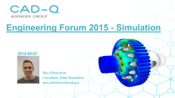Engineering Forum 2015 - Simulation - Cad-Q