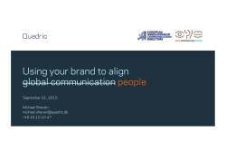 Using your brand to align global communication people