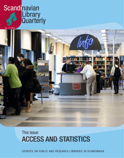 The issue in PDF - Scandinavian Library Quarterly