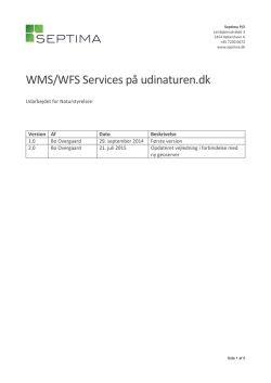 WMS/WFS Services på udinaturen.dk