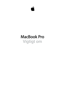 Vigtigt om MacBook Pro