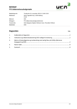 Referat FYS Uddannelsesudvalgsmøde 24-nov-2015