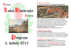 Program 2. halvår 2015 - Tornved Lokalhistoriske Forening