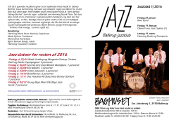 1/2016 - Ballerup Jazzklub