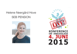 Helene Neergård Hove SEB PENSION