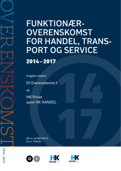funktionær overenskomst for handel, trans port og service