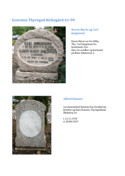 Gravsten Thyregod Kirkegård 61-‐99