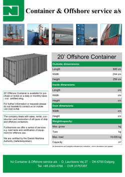 Container & Offshore service a/s