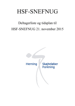 HSF-SNEFNUG - Herning skøjteløber forening
