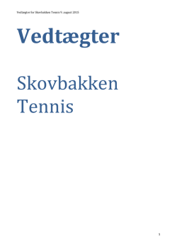 Skovbakken Tennis