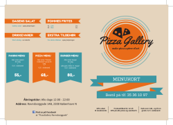 MENU - pizza gallery