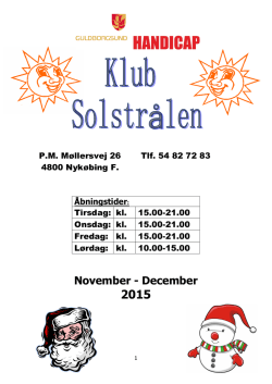 November - December - Guldborgsund Handicap