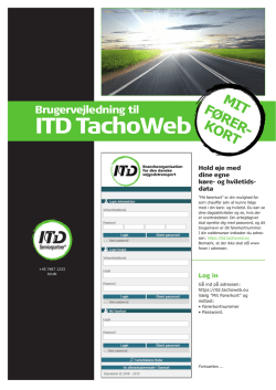 TransportIT - ITD TachoWeb - Brugermanual