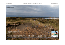 Miljørapport for Nationalparkplan 2016