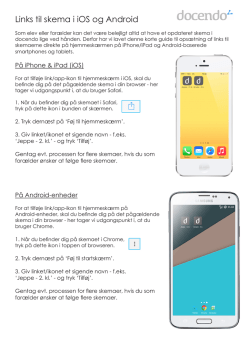 Guide til at vise skema på mobil og tablets.