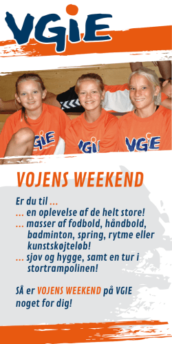 Vojens Weekend brochure - Vojens gymnastik