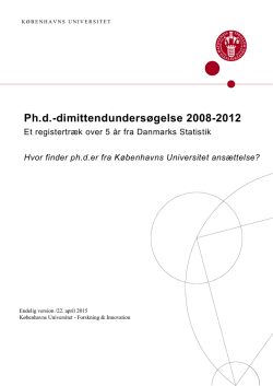 Ph.d.-dimittendundersøgelse 2008-2012