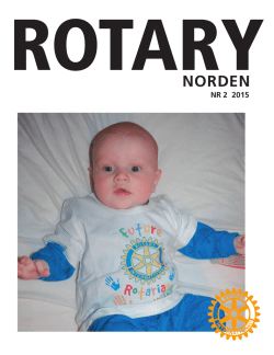 nr 2 2015 norden - Rotary Norden for Rotary Katrineholm